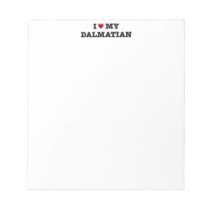 I Heart My Dalmatian Notepad