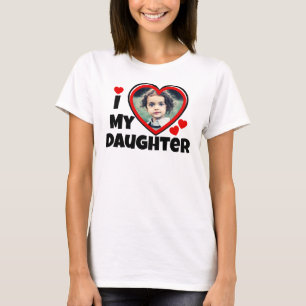 I Heart My Daughter Personalised Custom Photo T-Shirt