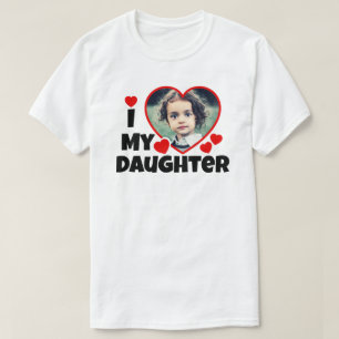 I Heart My Daughter Personalised Photo T-Shirt