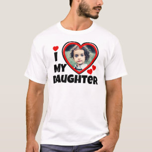 I Heart My Daughter Personalised Photo T-Shirt