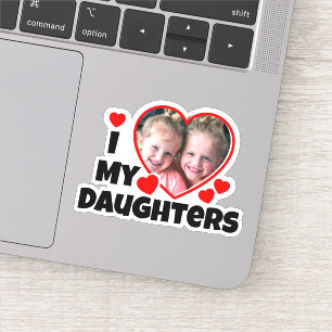 I Heart My Daughters Personalised Photo Contour