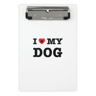 I Heart My Dog Mini Clipboard