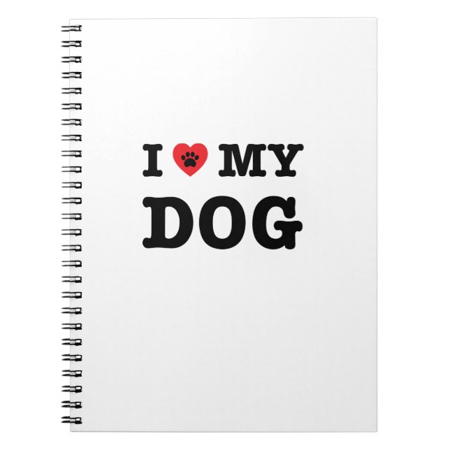 I Heart My Dog Notebook (Front)