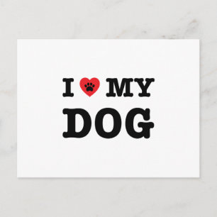 I Heart My Dog Postcard
