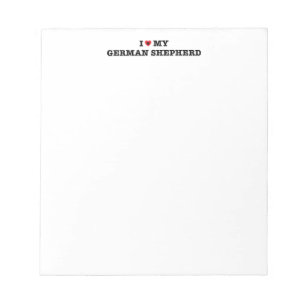 I Heart My German Shepherd Notepad