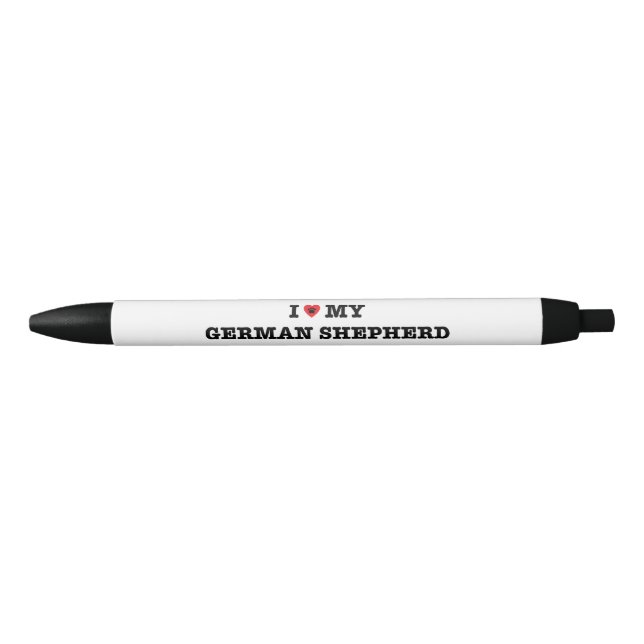 I Heart My German Shepherd Pen (Front)