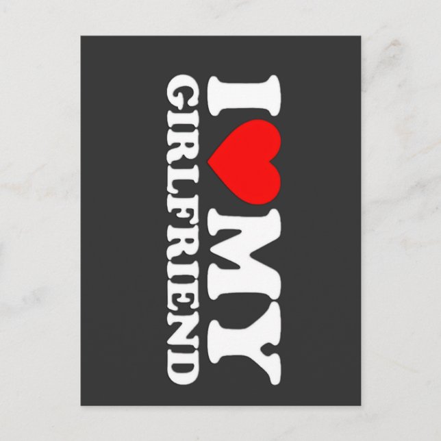 I heart my girlfriend  postcard (Front)