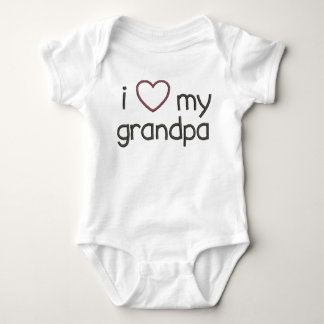 I Heart My Grandpa Baby Bodysuit