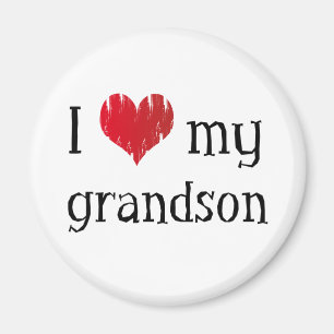 I heart my grandson magnet