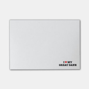 I Heart My Great Dane Post-it Notes