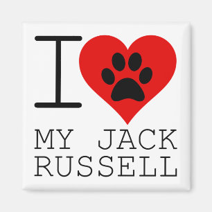 I HEART MY JACK RUSSELL MAGNET