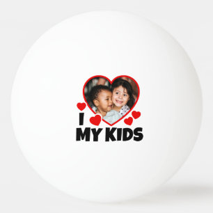 I Heart My Kids Personalised Photo Ping Pong Ball