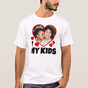 I Heart My Kids Personalised Photo T-Shirt