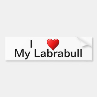 I Heart My Labrabull Bumper Sticker