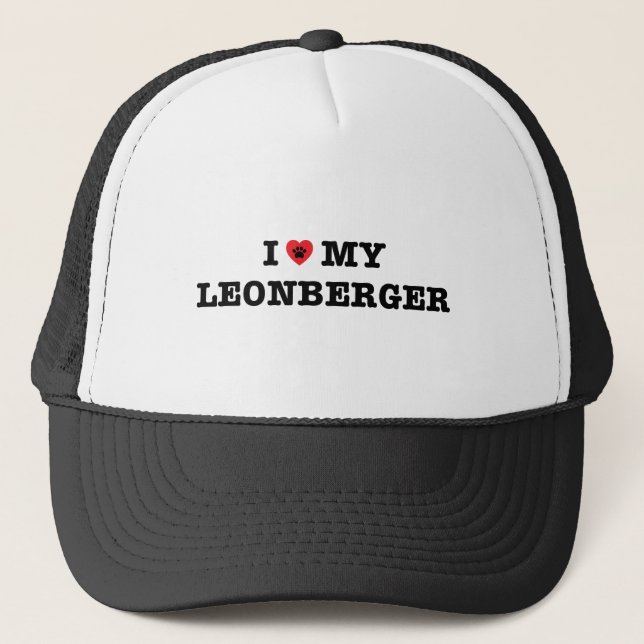 I Heart My Leonberger Trucker Hat (Front)