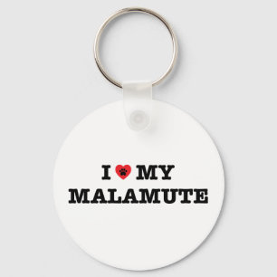 I Heart My Malamute Key Ring