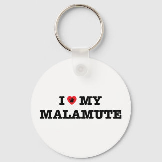 I Heart My Malamute Key Ring