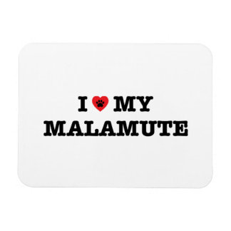 I Heart My Malamute Magnet