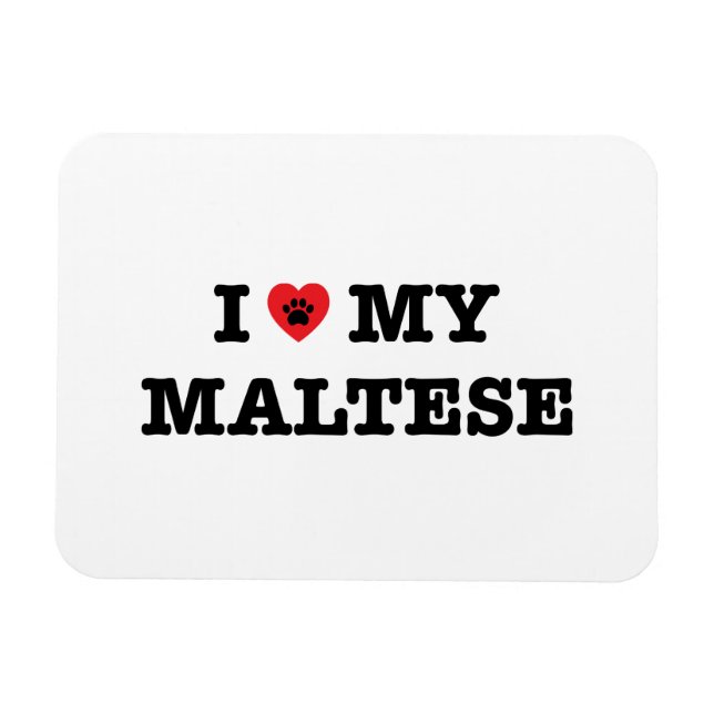 I Heart My Maltese Magnet (Horizontal)