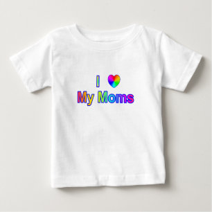 I Heart My Moms Baby T-Shirt