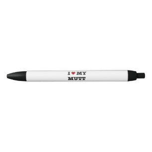 I Heart My Mutt Black Ink Pen