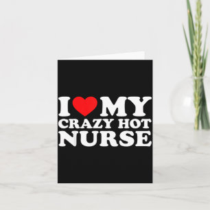 I Heart My Nurse Husband Wife Funny Matching Coupl Card