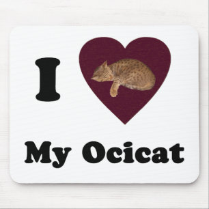 I Heart My Ocicat Mousepad