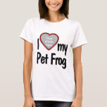 I Heart My Pet Frog - Photo Drop In T-Shirt<br><div class="desc">This fun t-shirt will let you show how much you love your Pet Frog! The shirt features a fun heart shaped photo drop-in frame where you can upload a photo of your own Pet Frog. Animal lovers will fall in love with this fun customisable t-shirt that allows you to upload...</div>