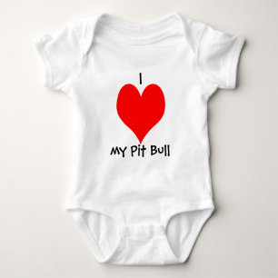 I *heart* my Pit Bull Baby Bodysuit