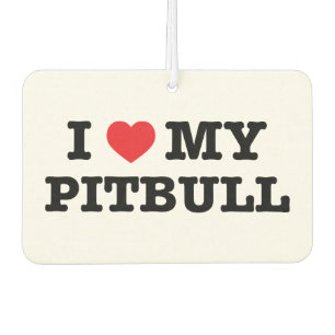 I Heart My Pitbull Car Air Freshener
