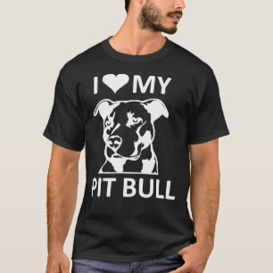 I Heart My Pitbull I Love My Pitbull Pit Bull T-Shirt