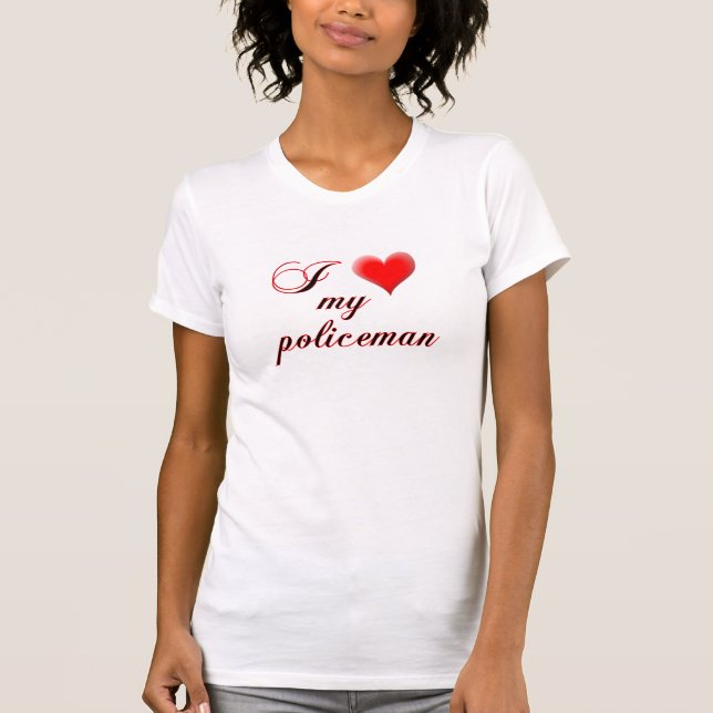 I "heart" My Policeman T-Shirt (Front)