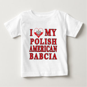 I Heart My Polish American Babcia Baby T-Shirt