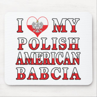 I Heart My Polish American Babcia Mouse Pad