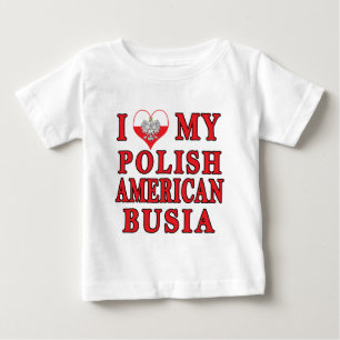 I Heart My Polish American Busia Baby T-Shirt