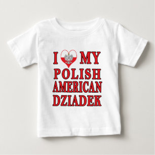I Heart My Polish American Dziadek Baby T-Shirt