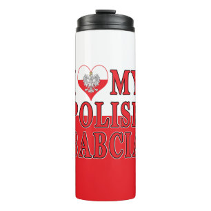I Heart My Polish Babcia Thermal Tumbler