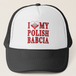 I Heart My Polish Babcia Trucker Hat
