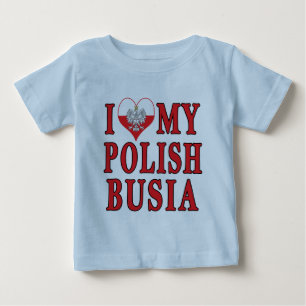 I Heart My Polish Busia Baby T-Shirt