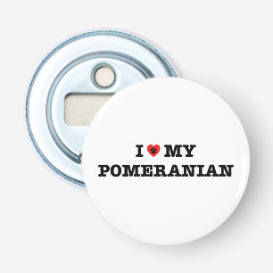 I Heart My Pomeranian Bottle Opener