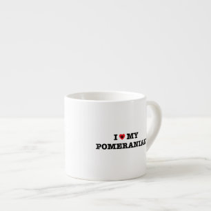 I Heart My Pomeranian Espresso Cup