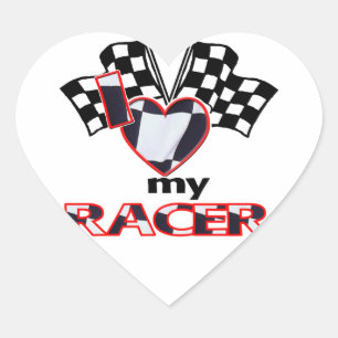 I Heart My Racer Sticker