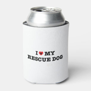 I Heart My Rescue Dog Can Cooler