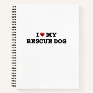 I Heart My Rescue Dog Notebook