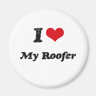 I heart My Roofer Magnet