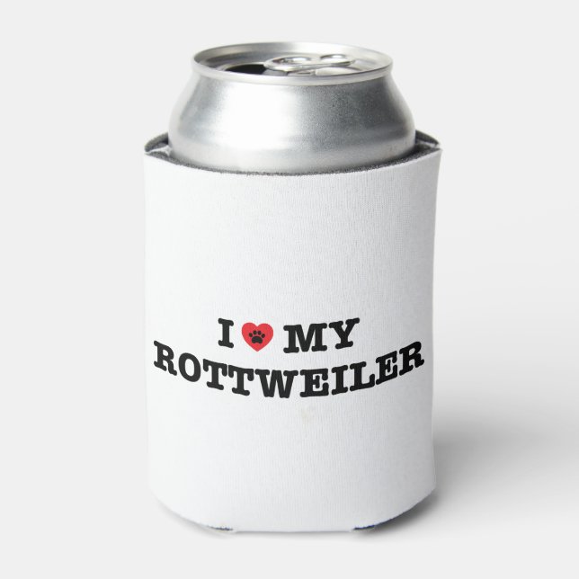 I Heart My Rottweiler Can Cooler (Can Front)