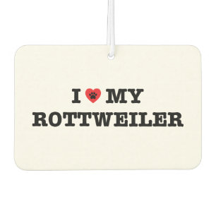 I Heart My Rottweiler Car Air Freshener