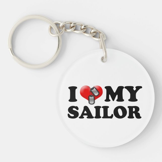 I (Heart) My Sailor Key Ring (Front)