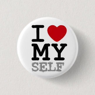 I heart my self 3 cm round badge