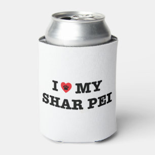 I Heart My Shar Pei Can Cooler